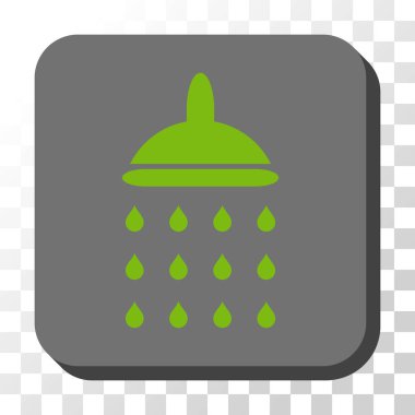 Duş yuvarlatılmış kare vektör düğmesi