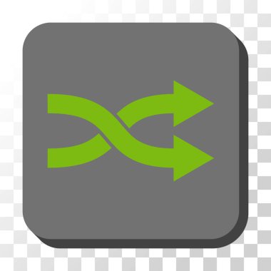 Oklar sağ yuvarlak kare vektör düğmesini shuffle