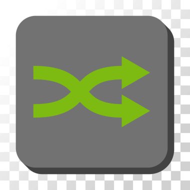 Oklar sağ yuvarlak kare vektör düğmesini shuffle