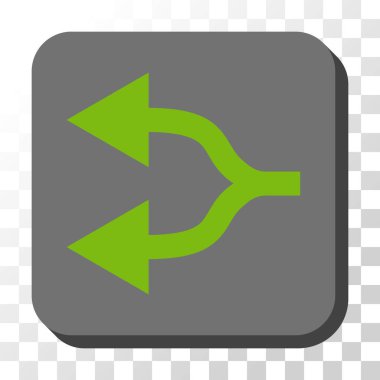 Split oklar sola yuvarlak kare vektör düğmesi