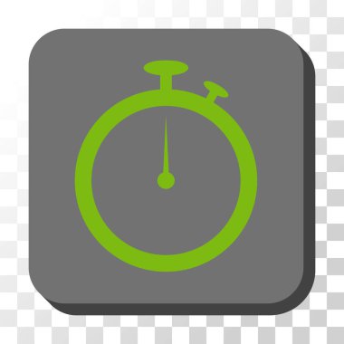 Kronometre yuvarlatılmış kare vektör düğmesi