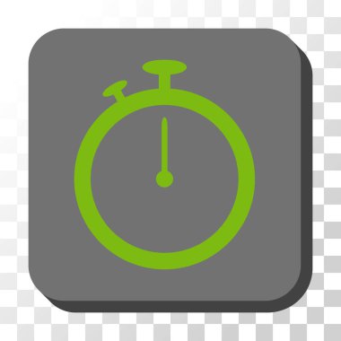 Kronometre yuvarlatılmış kare vektör düğmesi