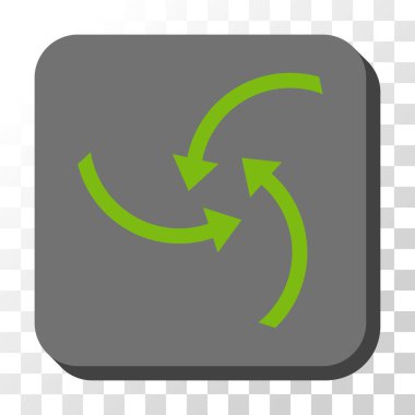 Oklar yuvarlatılmış kare vektör düğmesini girdap