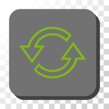 Eşitleme okları yuvarlak kare vektör düğmesi