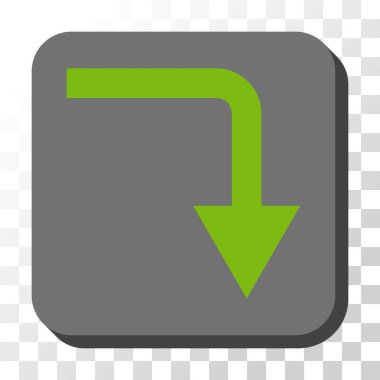 Yuvarlatılmış Kare vektör düğmesini basılı açmak