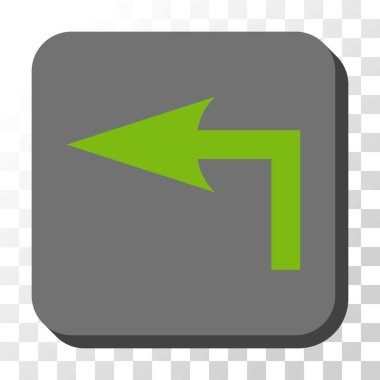 Sol yuvarlak kare vektör düğmesini kapatma