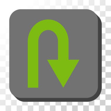 U dönüş yuvarlak kare vektör düğmesi