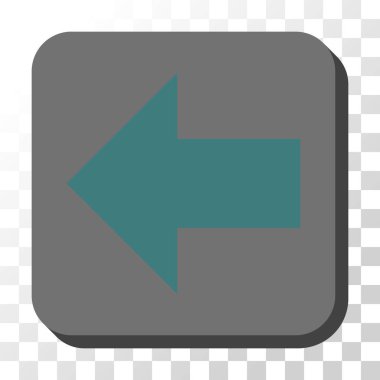 Ok sol düğme kare vektör yuvarlak