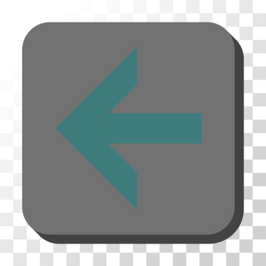 Ok sol düğme kare vektör yuvarlak