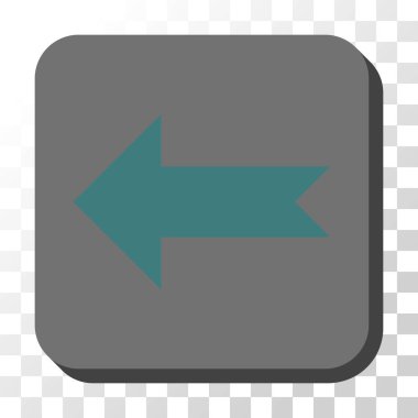 Ok sol düğme kare vektör yuvarlak