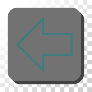 Ok sol düğme kare vektör yuvarlak