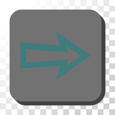 Kare vektör düğme ok sağ yuvarlak