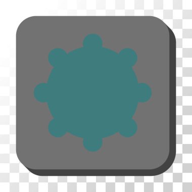 Dişli yuvarlak kare vektör düğmesi