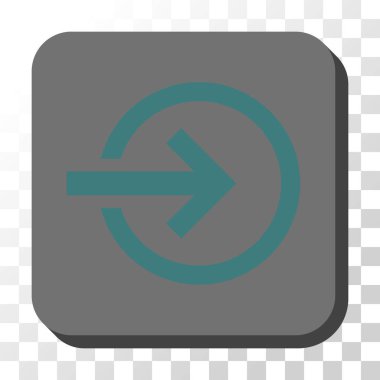 İthal etmek yuvarlak kare vektör düğme