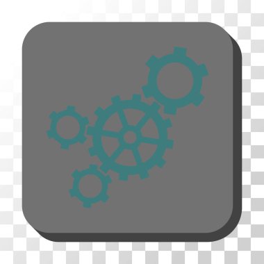 Mekanizması yuvarlatılmış kare vektör düğmesi