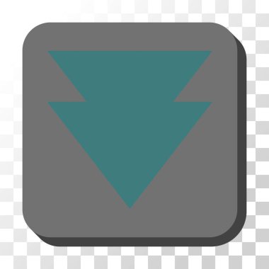 Yuvarlatılmış Kare vektör aşağı taşı düğmesini