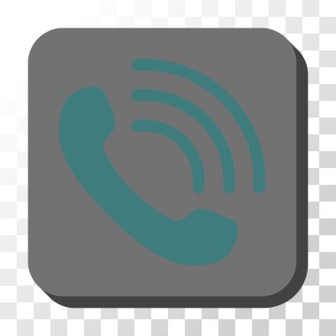 Telefon görüşmesi yuvarlak kare vektör düğmesi