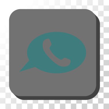 Telefon mesajı yuvarlak kare vektör düğmesi