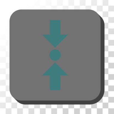 Dikey yuvarlak kare vektör düğmesini basınç