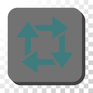 Yuvarlatılmış Kare vektör düğmesini geri dönüşüm