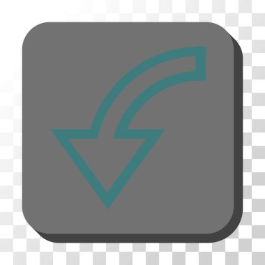 Sol yuvarlak kare vektör düğmeyi döndürmek