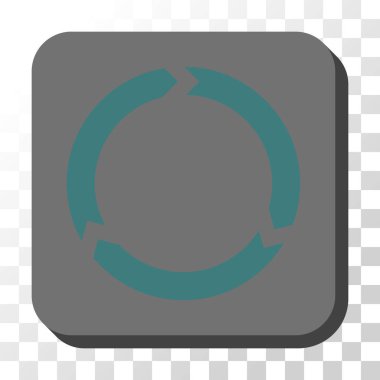 Yönü yuvarlatılmış kare vektör düğmesi