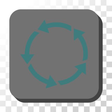 Yönü yuvarlatılmış kare vektör düğmesi