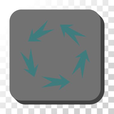 Yönü yuvarlatılmış kare vektör düğmesi