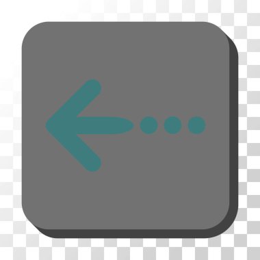 Sol yuvarlak kare vektör düğme göndermek