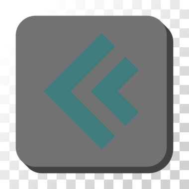 Sola kaydırma yuvarlak kare vektör düğmesi