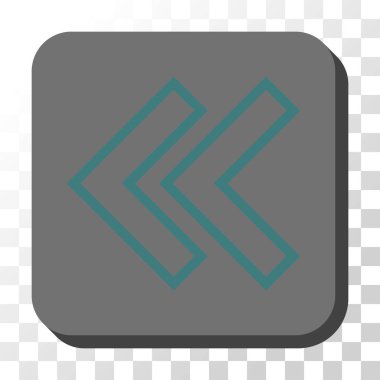 Sola kaydırma yuvarlak kare vektör düğmesi