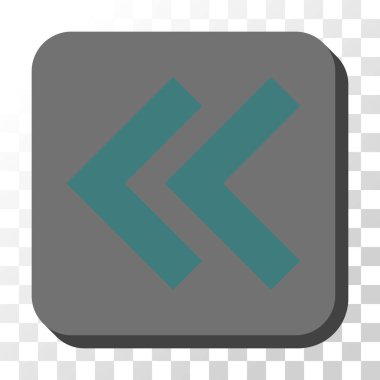 Sola kaydırma yuvarlak kare vektör düğmesi