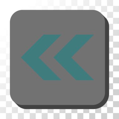 Sola kaydırma yuvarlak kare vektör düğmesi