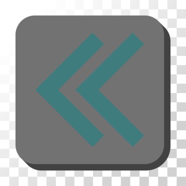 Sola kaydırma yuvarlak kare vektör düğmesi