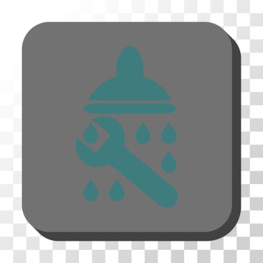 Duş sıhhi tesisat yuvarlak kare vektör düğmesi