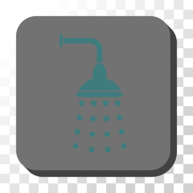 Duş yuvarlatılmış kare vektör düğmesi