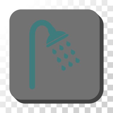 Duş yuvarlatılmış kare vektör düğmesi