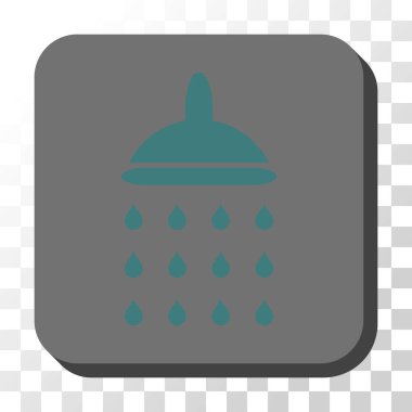 Duş yuvarlatılmış kare vektör düğmesi