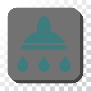 Duş yuvarlatılmış kare vektör düğmesi