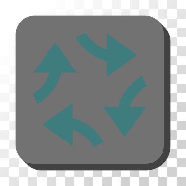 Oklar yuvarlatılmış kare vektör düğmesini girdap