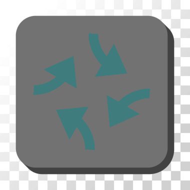 Oklar yuvarlatılmış kare vektör düğmesini girdap