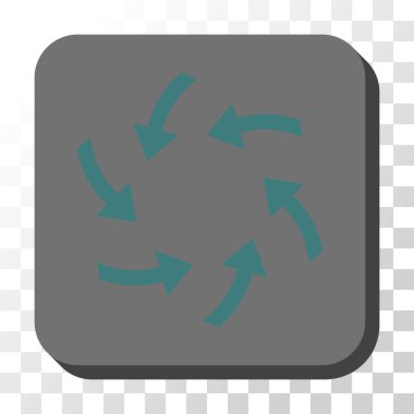 Oklar yuvarlatılmış kare vektör düğmesini girdap