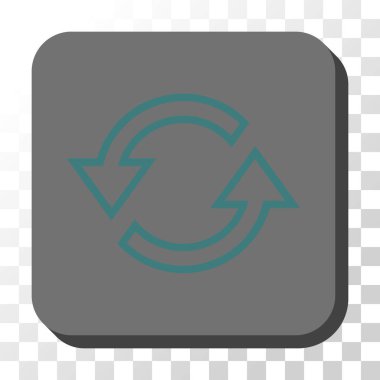 Eşitleme okları yuvarlak kare vektör düğmesi