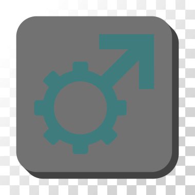 Teknolojik Potence yuvarlak kare vektör düğmesi