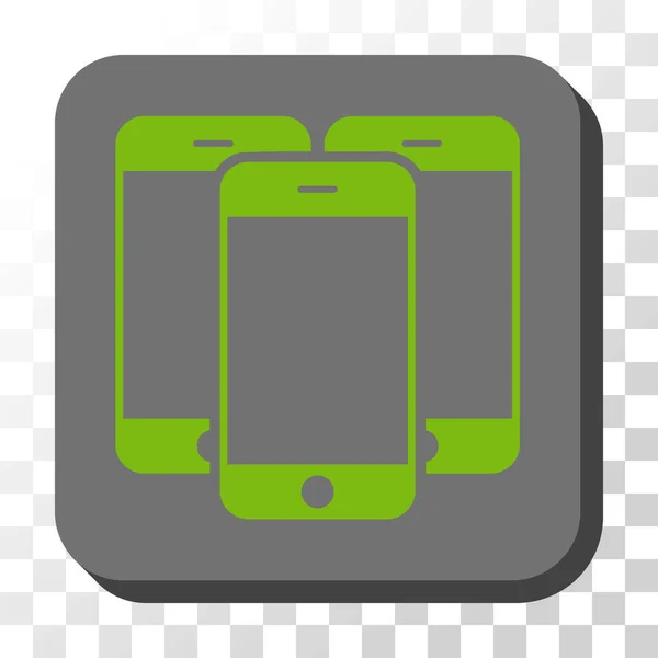 Bouton vectoriel carré arrondi Smartphones — Image vectorielle