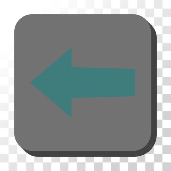 Flèche gauche arrondie Bouton vectoriel carré — Image vectorielle