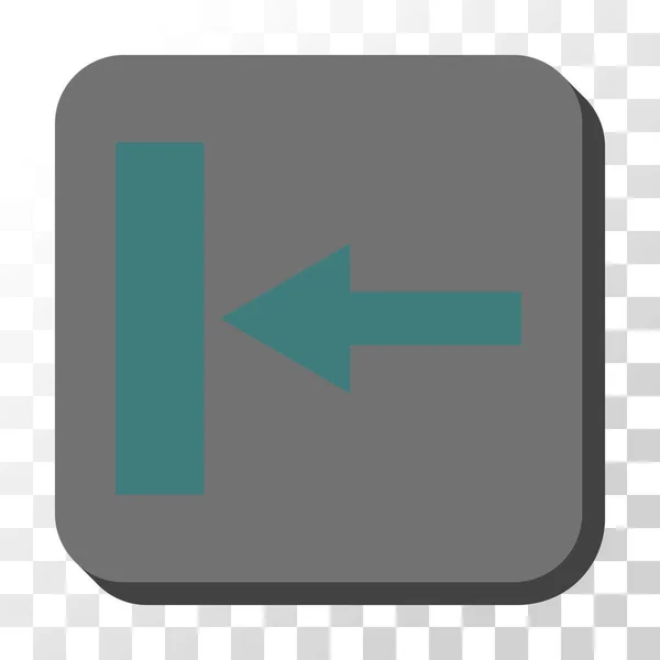 Déplacer le bouton vectoriel carré arrondi à gauche — Image vectorielle