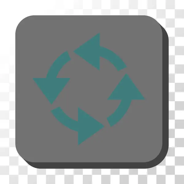 Recycler arrondi bouton vectoriel carré — Image vectorielle