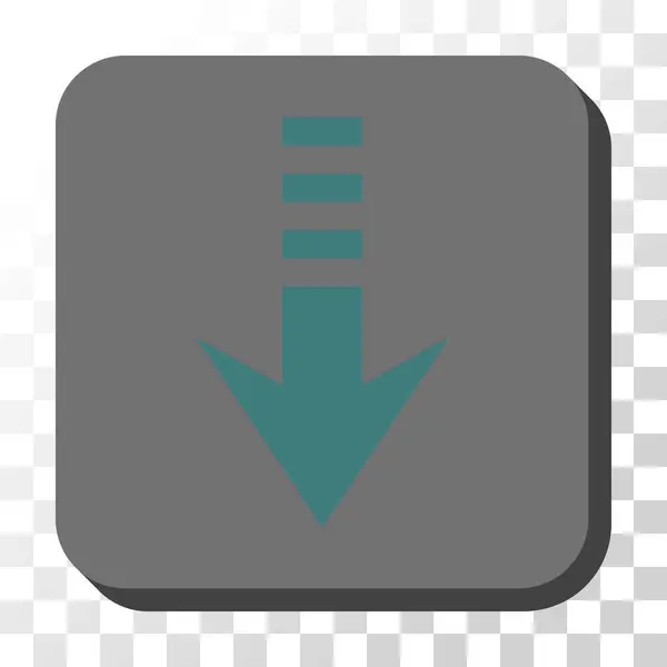 Envoyer vers le bas arrondi bouton vectoriel carré — Image vectorielle