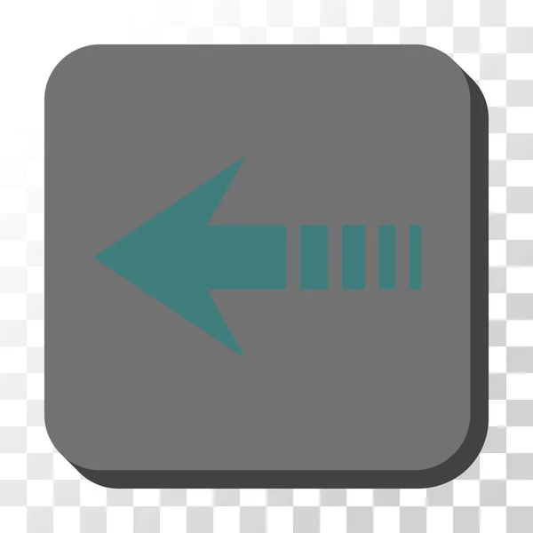 Stuur links afgerond vierkant Vector knop — Stockvector